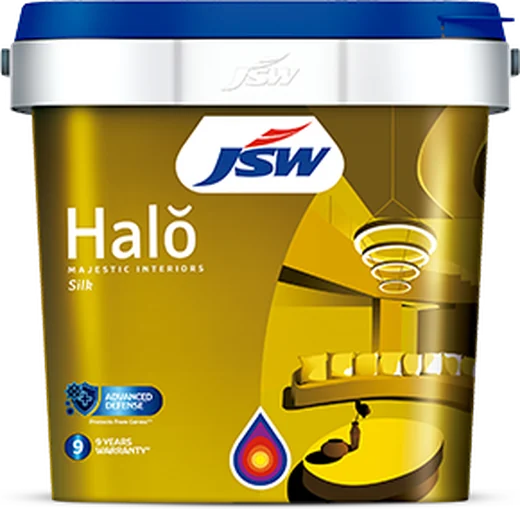 JSW Halo Majestic Interiors Silk – available at VSHOP paint shop, Bantwal