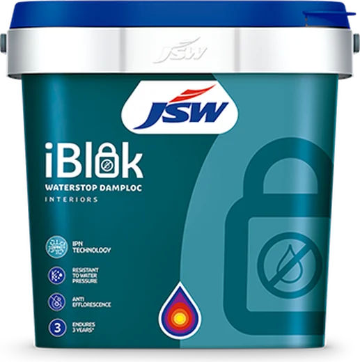 JSW iBlok Waterstop Damploc Interior – available at VSHOP paint shop, Bantwal